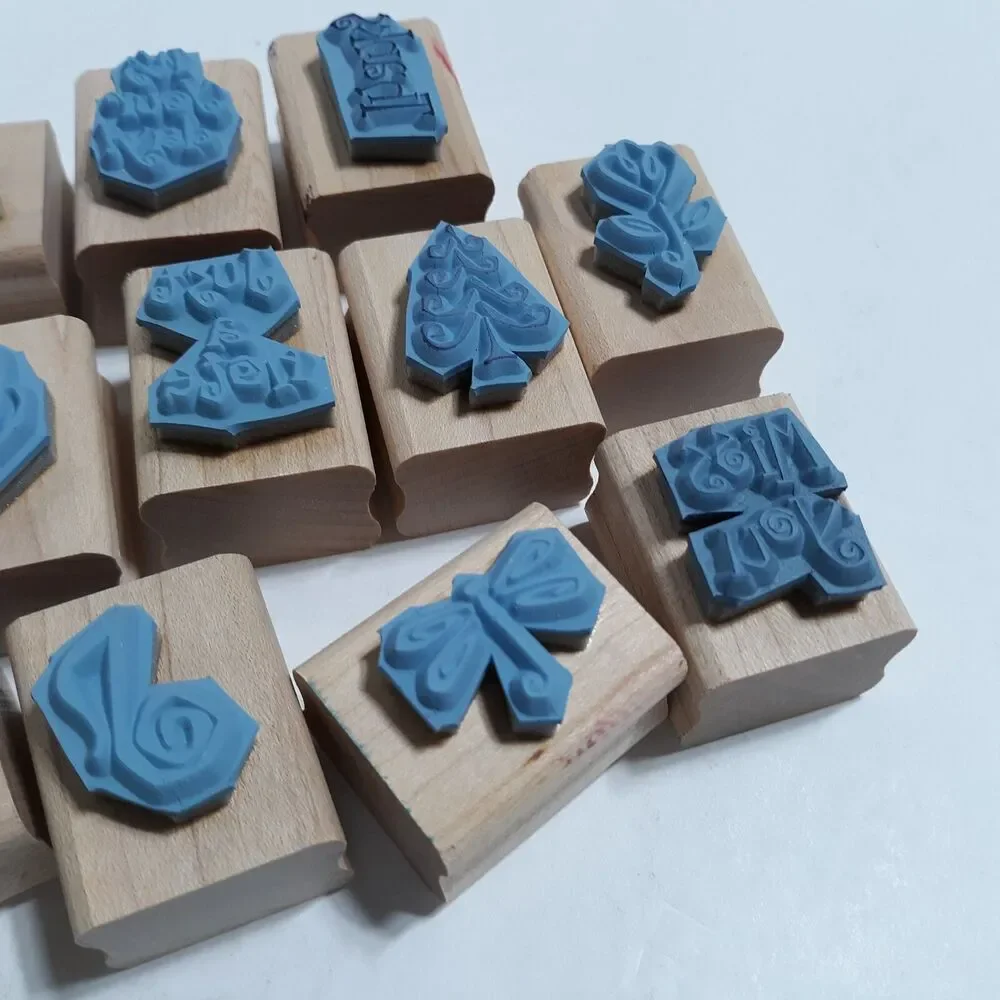 Stampin Up Year Round Cheer 2001 Rubber Stamp Set Thank You Flowers Greetings
